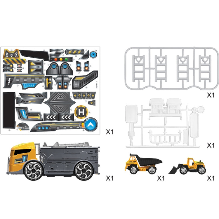 Children Toy Tractor Container Truck Simulation Parking Lot Car Model Set — view 6
