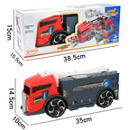 Children Toy Tractor Container Truck Simulation Parking Lot Car Model Set — view 7
