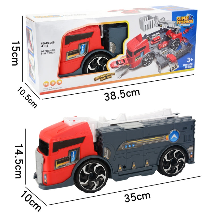 Children Toy Tractor Container Truck Simulation Parking Lot Car Model Set — view 7
