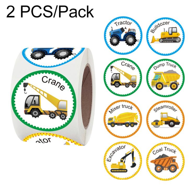 2 PCS Roll Children Reward Sticker Holiday Decoration Label