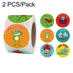 2 PCS Children Cartoon Reward Sticker Label