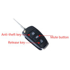 2 Set Universal Sound And Light Car Alarm 12V Vehicle Alarm System Bullet Key Remote Control
