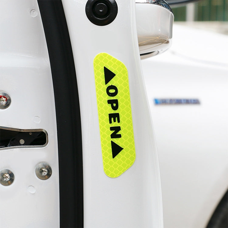OPEN Reflective Tape Warning Mark Bicycle Accessories Car Door Stickers