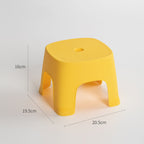 Household Bathroom Row Stools Plastic Stools Thickened Low Stools Square Stools Small Benches — Maple Yellow Children