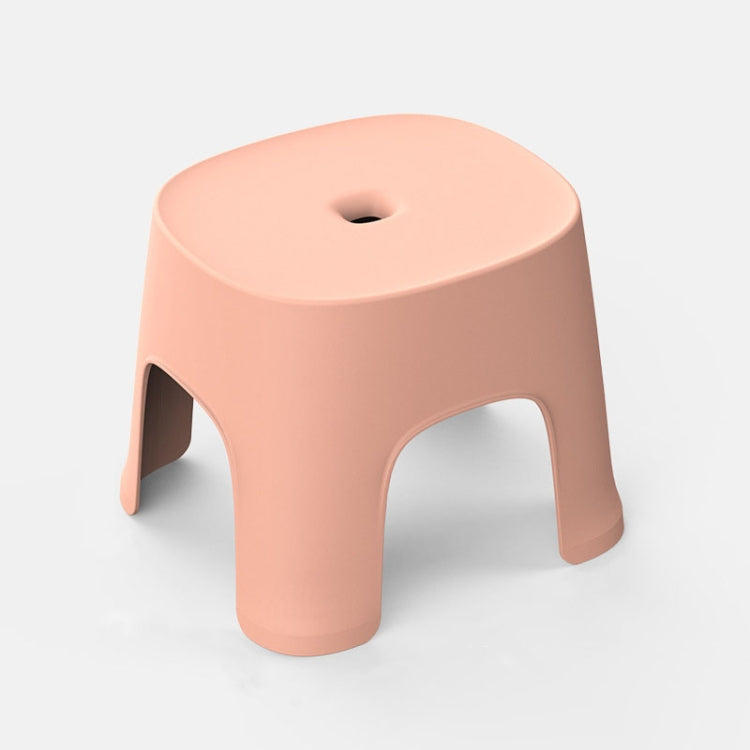 Household Bathroom Row Stools Plastic Stools Thickened Low Stools Square Stools Small Benches — Pink Adult