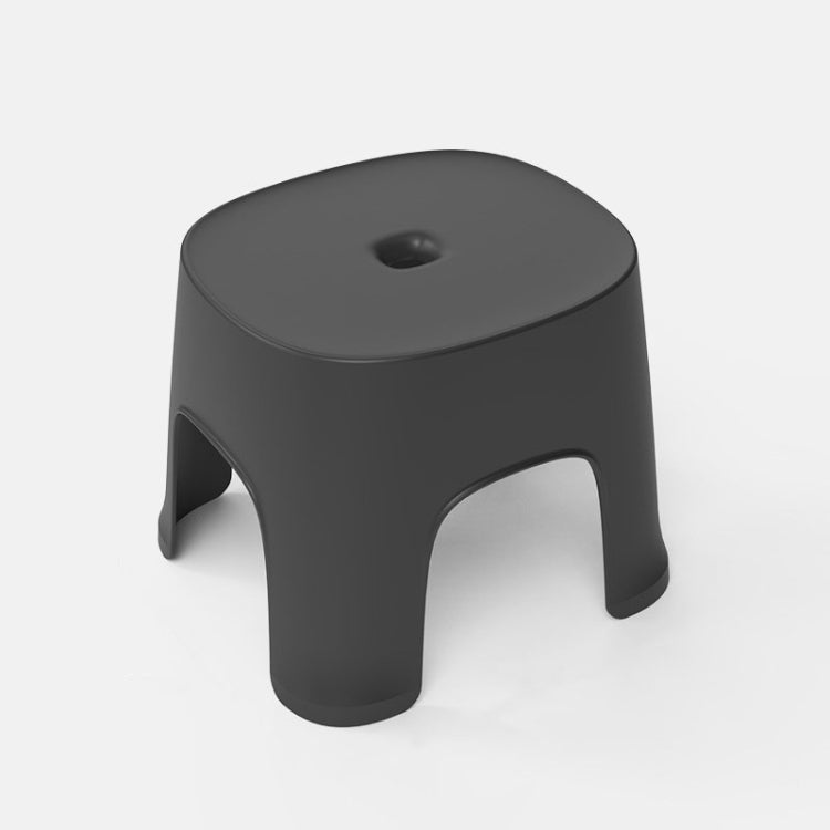 Household Bathroom Row Stools Plastic Stools Thickened Low Stools Square Stools Small Benches — Black Adult