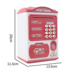 Simulation Password Fingerprint Sensor Unlocking Money Box Automatic Roll Money Safe ATM Piggy Bank — view 4