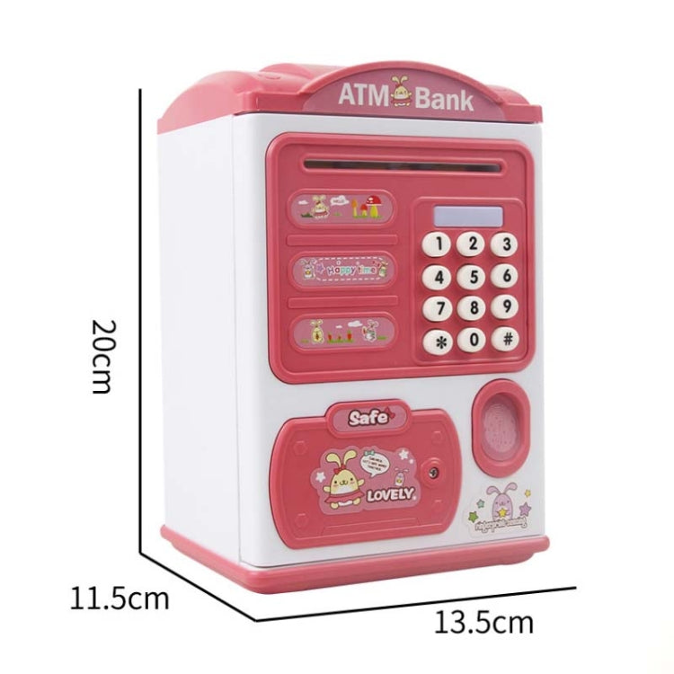 Simulation Password Fingerprint Sensor Unlocking Money Box Automatic Roll Money Safe ATM Piggy Bank — view 4