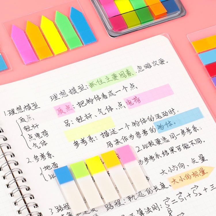 5pcs Fluorescent Transparent Small Sticker Note Indicator Label Index Sticker