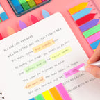 5pcs Fluorescent Transparent Small Sticker Note Indicator Label Index Sticker