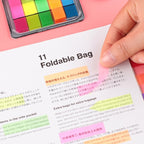 5pcs Fluorescent Transparent Small Sticker Note Indicator Label Index Sticker