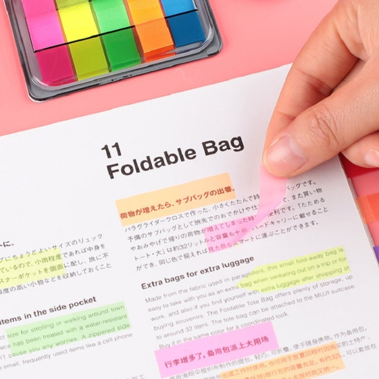5pcs Fluorescent Transparent Small Sticker Note Indicator Label Index Sticker