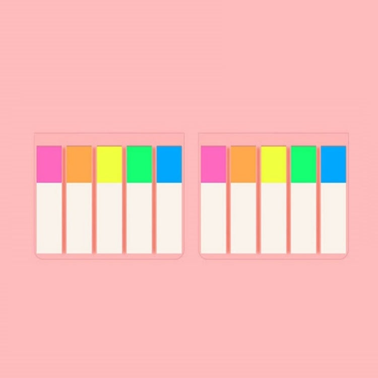 5pcs Fluorescent Transparent Small Sticker Note Indicator Label Index Sticker