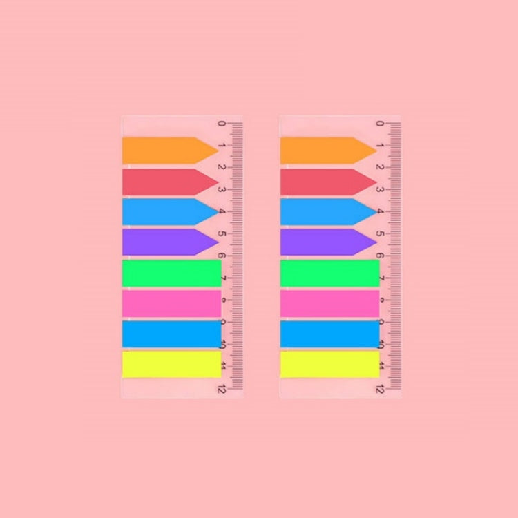 5pcs Fluorescent Transparent Small Sticker Note Indicator Label Index Sticker