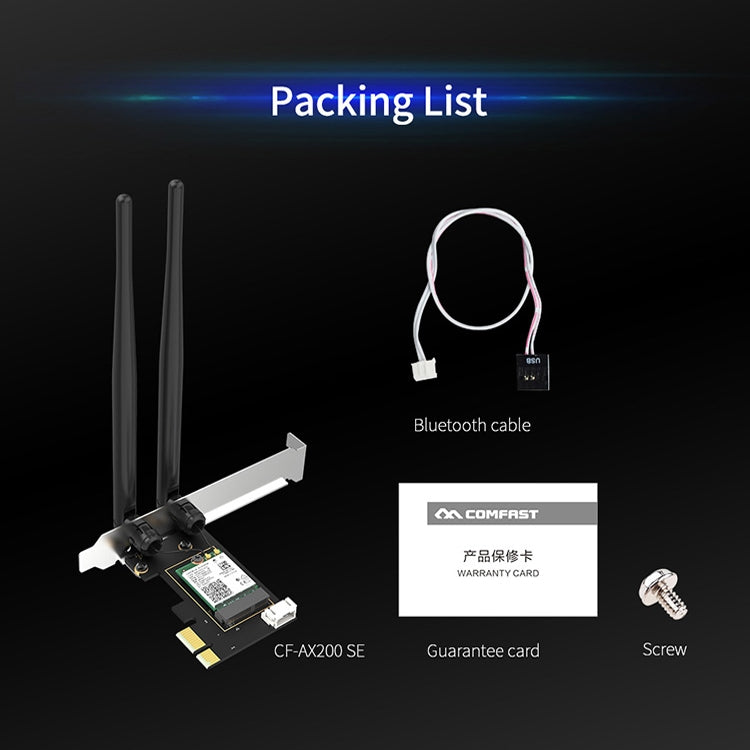 CF-AX200 SE 3000Mbps PCI-E Dual Band Frequency Bluetooth Wireless Network Card