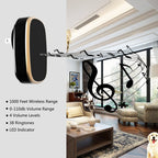 Q188-WW Intelligent Wireless Remote Control Waterproof Doorbell Pager with 45 Chord Music, US Plug/UK Plug/EU Plug — view 6