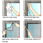 DIY Fly Mosquito Bug Mesh Window Screen Self-adhesive Anti-mosquito Net
