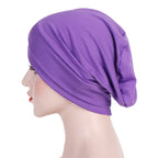 Modal Stretch Cloth Forehead Cross Headscarf Cap Chemotherapy Cap — Beige