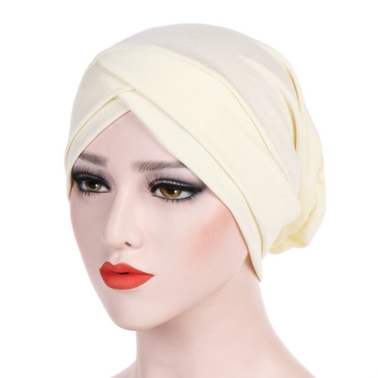 Modal Stretch Cloth Forehead Cross Headscarf Cap Chemotherapy Cap — view 5