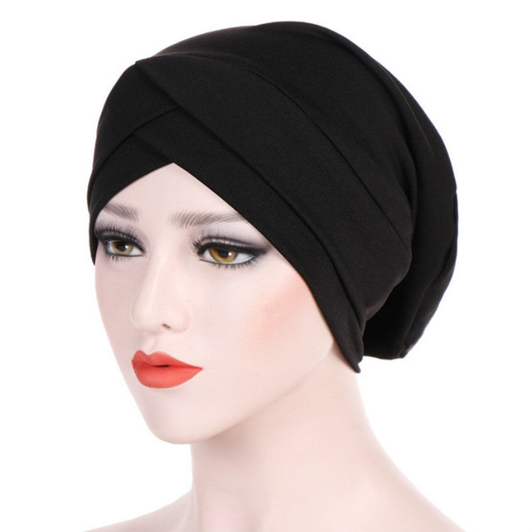 Modal Stretch Cloth Forehead Cross Headscarf Cap Chemotherapy Cap — view 6