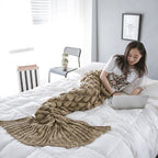 Mermaid Tail Knitted Blanket Fish Tail Blanket