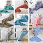 Mermaid Tail Knitted Blanket Fish Tail Blanket — 60x140cm