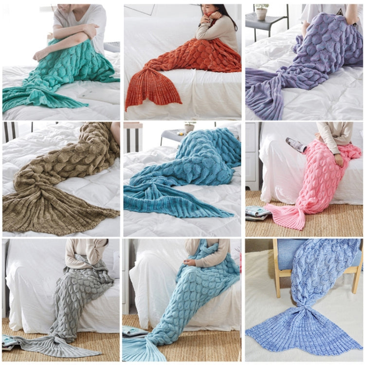 Mermaid Tail Knitted Blanket Fish Tail Blanket — 60x140cm