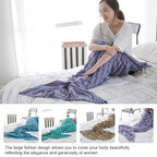 Mermaid Tail Knitted Blanket Fish Tail Blanket — 195x90cm