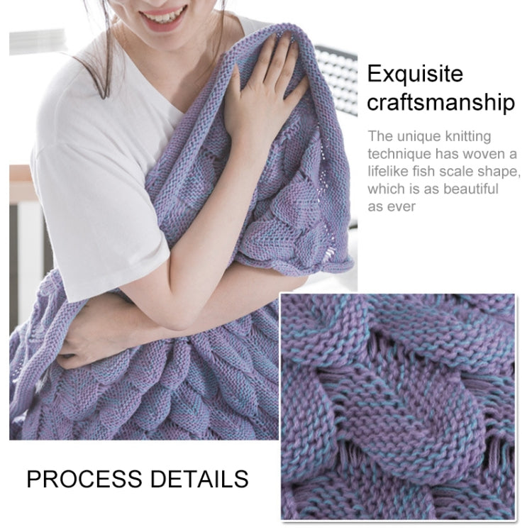 Mermaid Tail Knitted Blanket Fish Tail Blanket — Cocoa