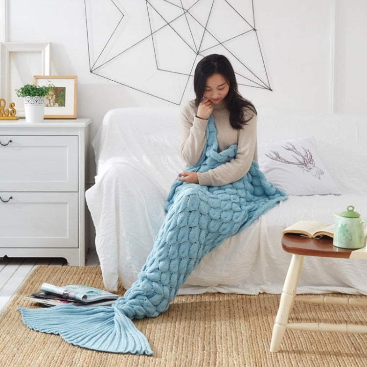 Mermaid Tail Knitted Blanket Fish Tail Blanket — view 12