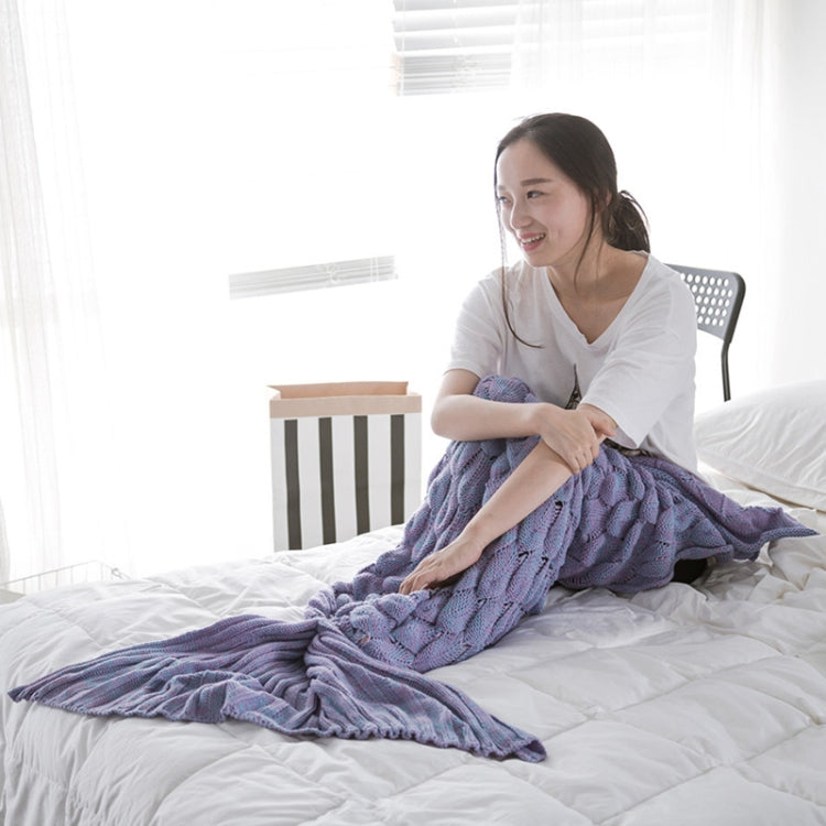 Mermaid Tail Knitted Blanket Fish Tail Blanket — view 16