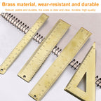 Brass Retro Drawing Ruler Measuring Tools
