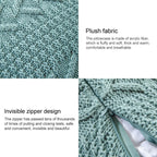 Home Wool Knitted Pillowcase — Deep Coffee 45 x 45 cm