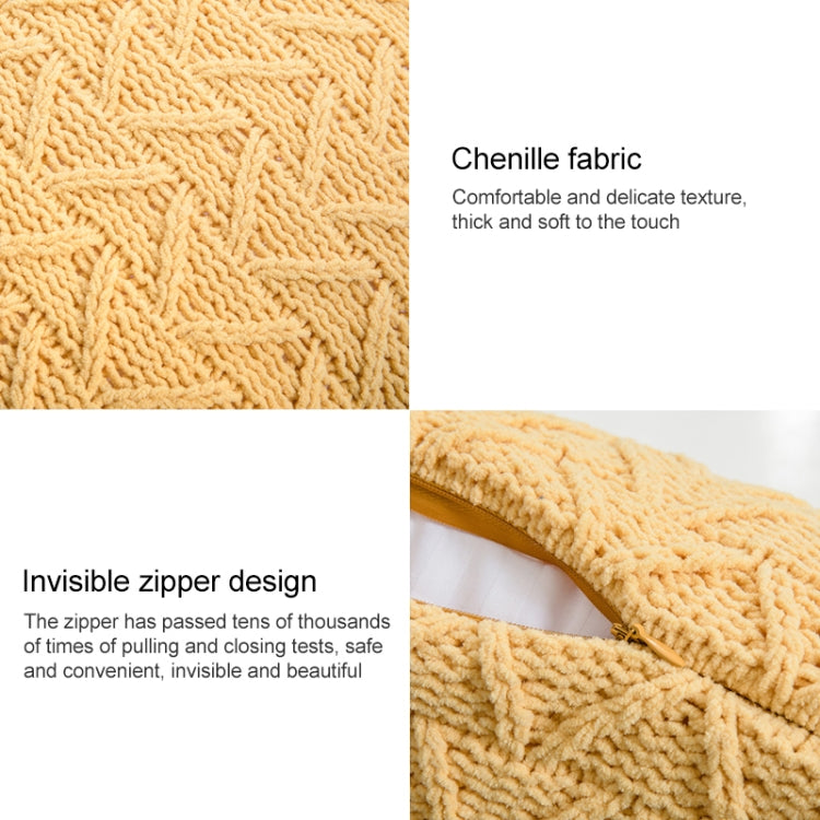 Home Accessories Knitted Pillowcase Without Core — Goose Yellow