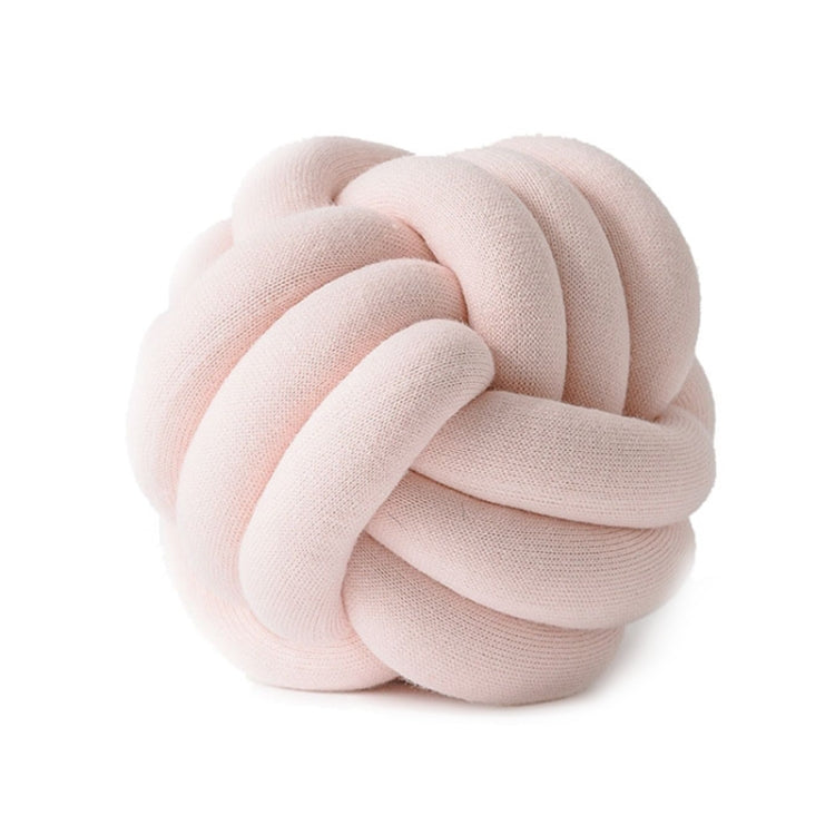 Hand-Made Knotted Ball Pillow — Rose Red