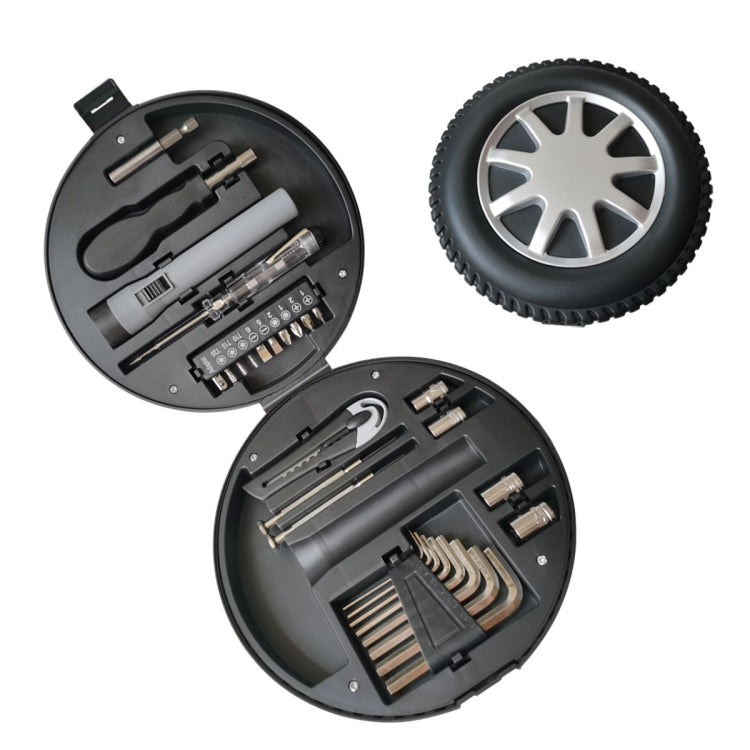 Creative Gift Tire-Shaped Household Hardware Tool Set, 29 In 1