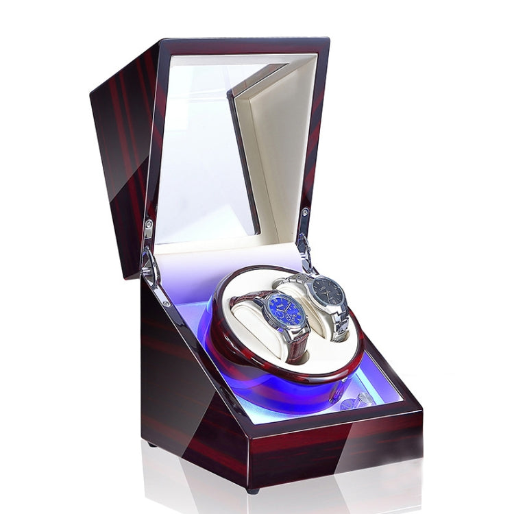 Watch Shaker Automatic Mechanical Watch Rotating Motor Winding Box, US / EU / UK Plug — Ebony White