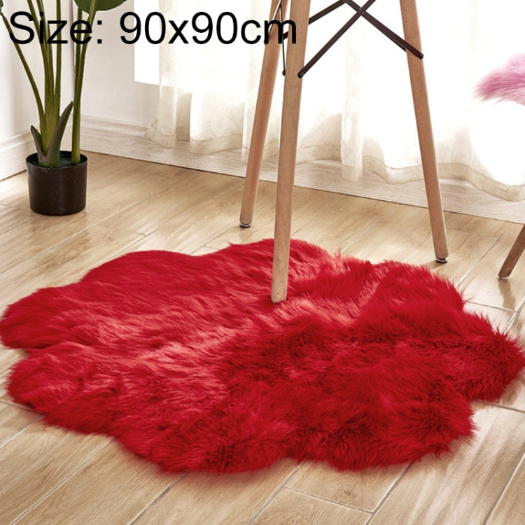 Home Furnishing Imitation Wool Carpet Bedroom Living Room Floor Mat Bay Window Cushion Office Chair Cushion Sofa Cushion — Black