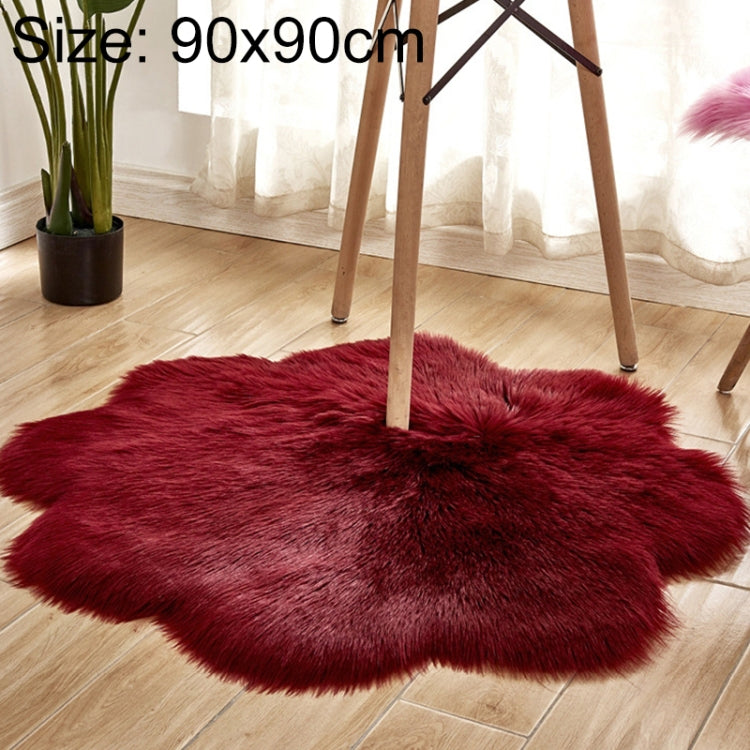 Home Furnishing Imitation Wool Carpet Bedroom Living Room Floor Mat Bay Window Cushion Office Chair Cushion Sofa Cushion — Light Yellow
