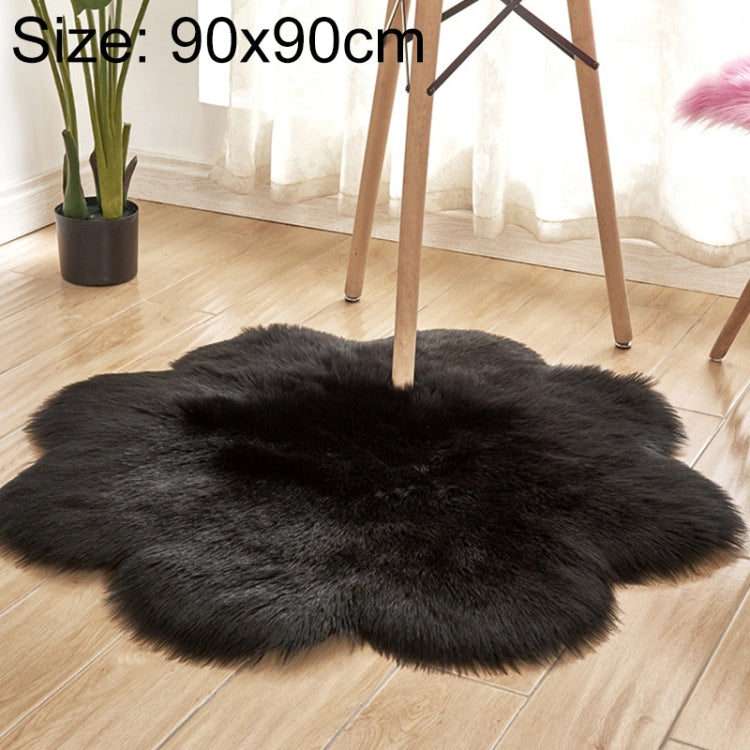 Home Furnishing Imitation Wool Carpet Bedroom Living Room Floor Mat Bay Window Cushion Office Chair Cushion Sofa Cushion — Light Blue