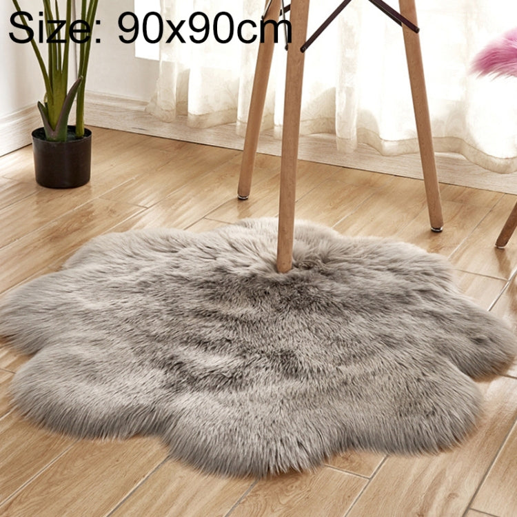 Home Furnishing Imitation Wool Carpet Bedroom Living Room Floor Mat Bay Window Cushion Office Chair Cushion Sofa Cushion — Rose Red