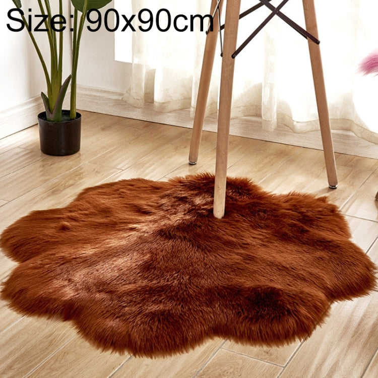 Home Furnishing Imitation Wool Carpet Bedroom Living Room Floor Mat Bay Window Cushion Office Chair Cushion Sofa Cushion — White Yellow Tip