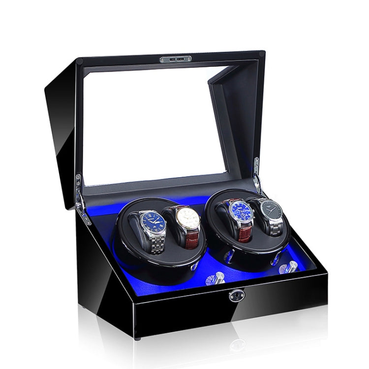 Electric Motor Rotating Watch Box Automatic Mechanical Watch Shaker, US / EU / UK Plug — All Black