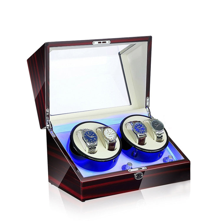 Electric Motor Rotating Watch Box Automatic Mechanical Watch Shaker, US / EU / UK Plug — Ebony White