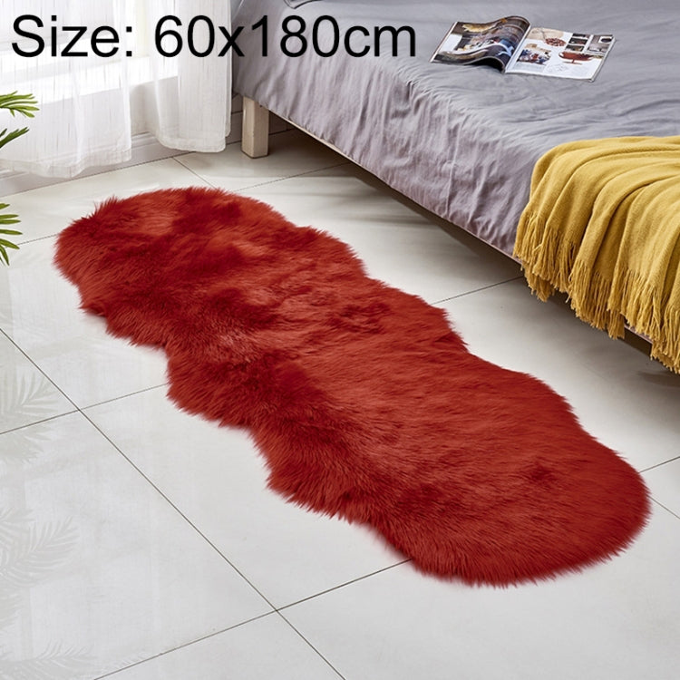 Faux Wool Leather Sofa Carpet Floor Mats Fleece Cushions Bay Window Mats — Purple