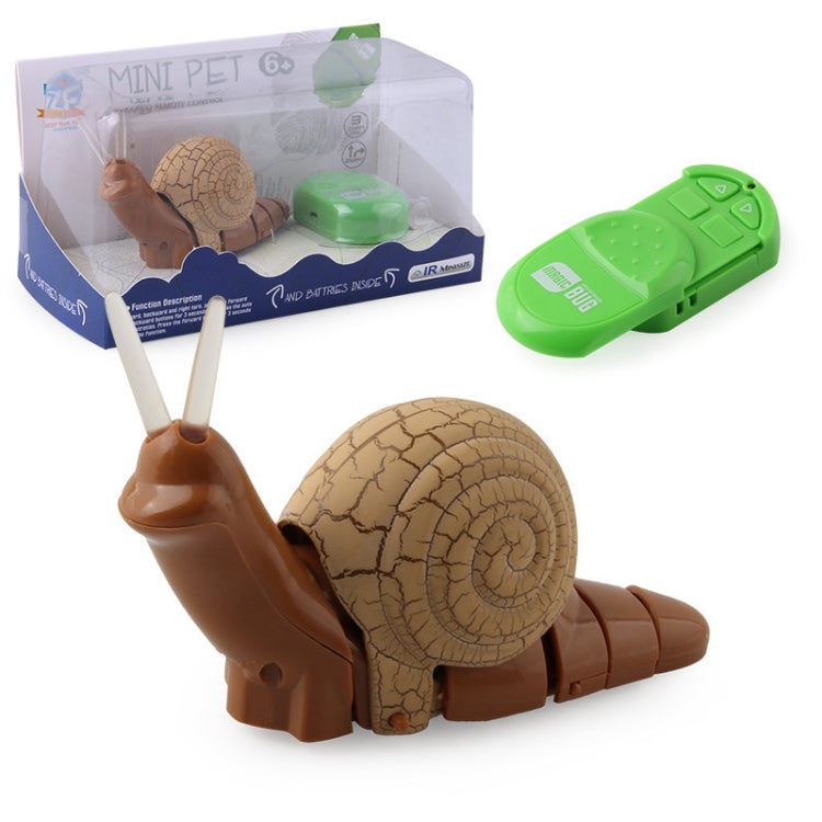 7701 Children Electric Infrared Remote Control Snail Simulation Tricky Pet — Snail(Brown)