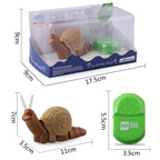 7701 Children Electric Infrared Remote Control Snail Simulation Tricky Pet — Brown