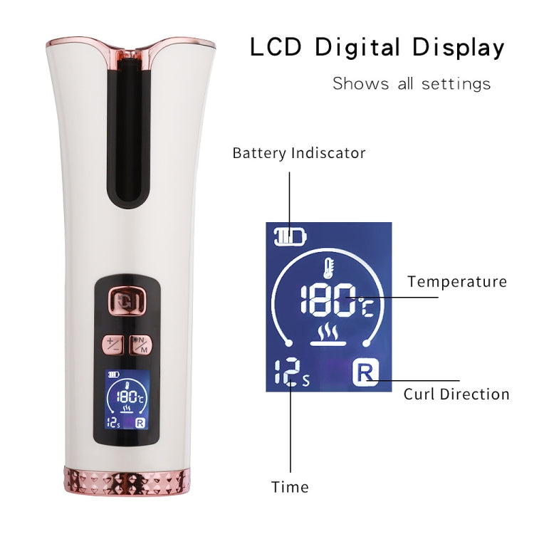 USB Charging Automatic Rotating Curling Iron Portable Wireless Travel Curling Iron