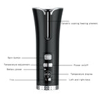 USB Charging Automatic Rotating Curling Iron Portable Wireless Travel Curling Iron