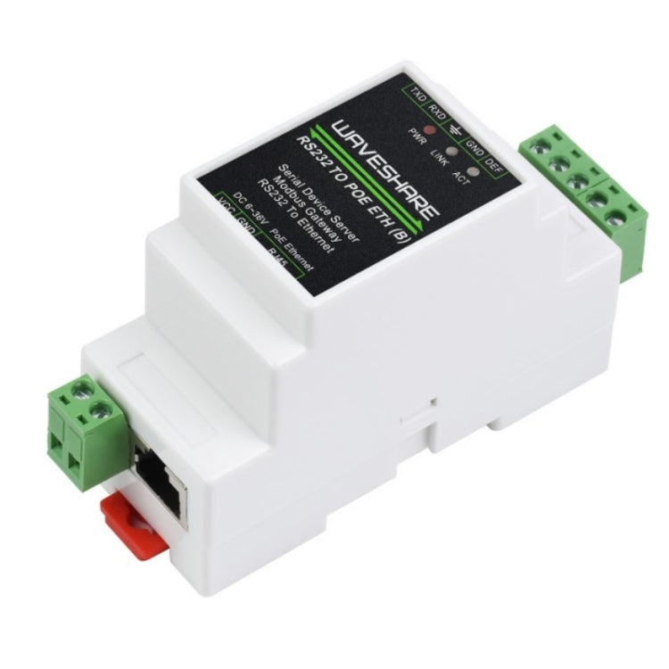 Waveshare 23950 Industrial Serial Server RS232 to RJ45 Ethernet TCP/IP to Serial